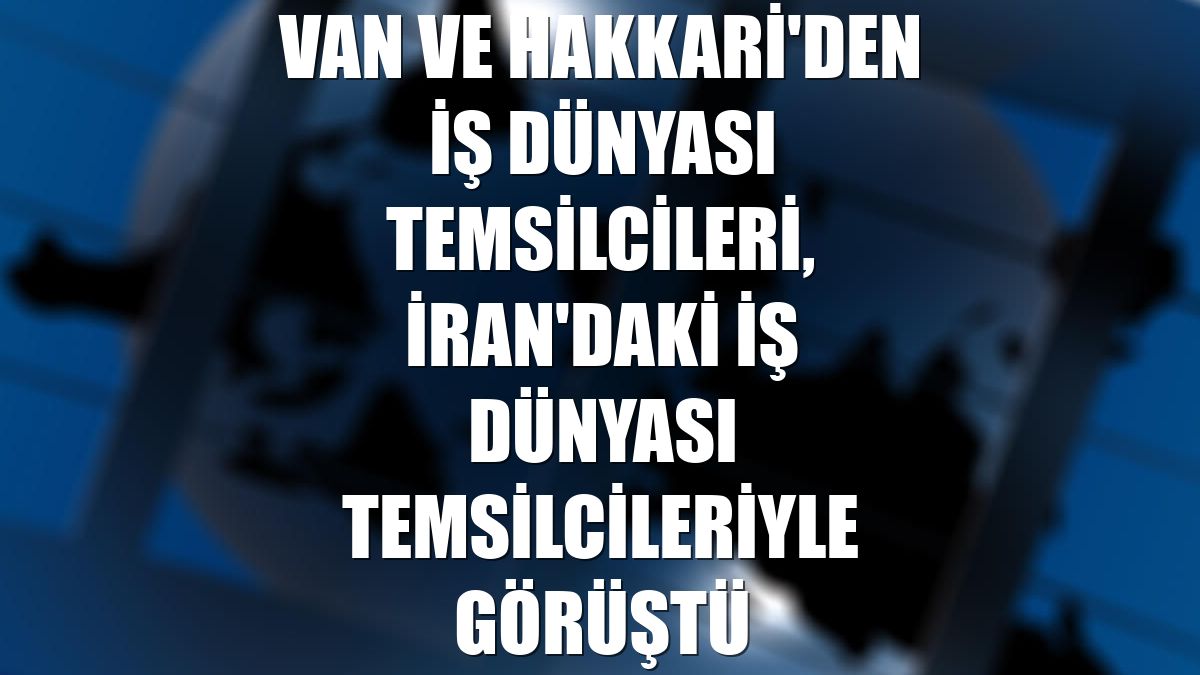 Van ve Hakkari'den iş dünyası temsilcileri, İran'daki iş dünyası temsilcileriyle görüştü