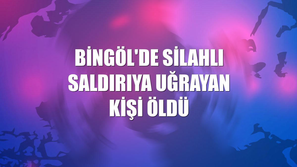 Bingöl'de silahlı saldırıya uğrayan kişi öldü