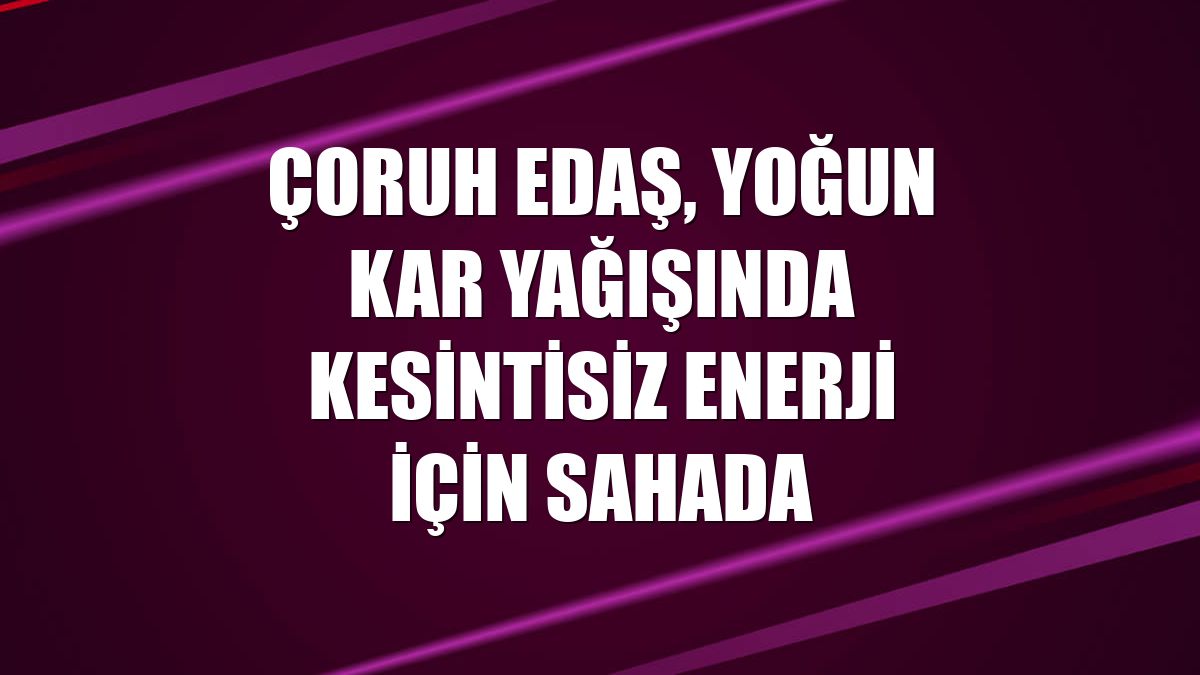 Çoruh EDAŞ, yoğun kar yağışında kesintisiz enerji için sahada