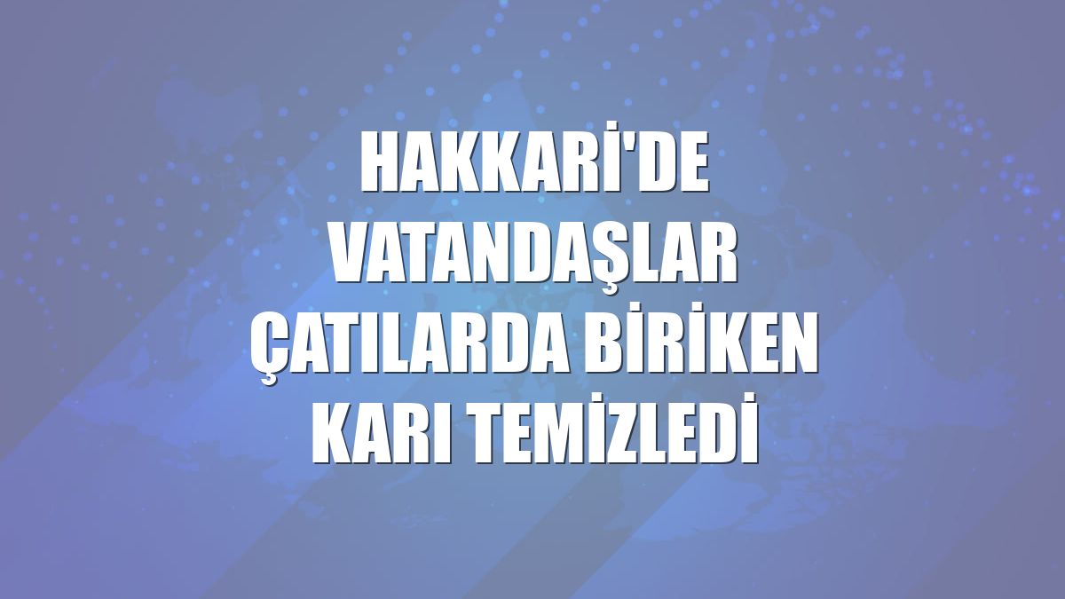 Hakkari'de vatandaşlar çatılarda biriken karı temizledi