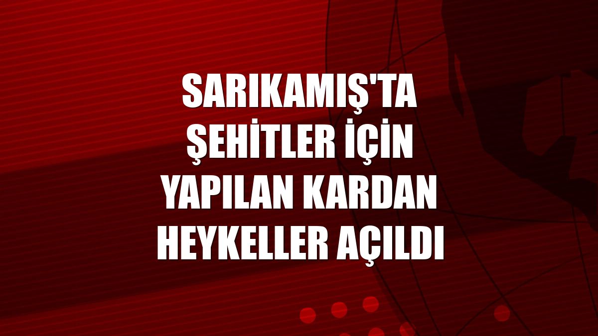 Sarıkamış'ta şehitler için yapılan kardan heykeller açıldı