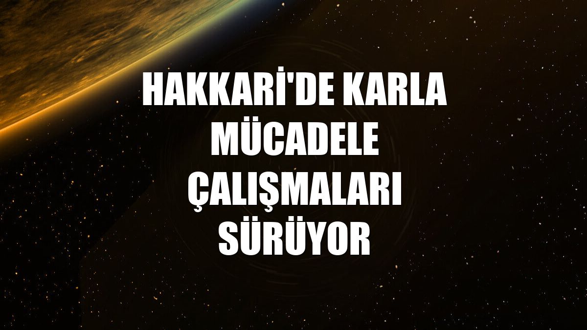 Hakkari'de karla mücadele çalışmaları sürüyor