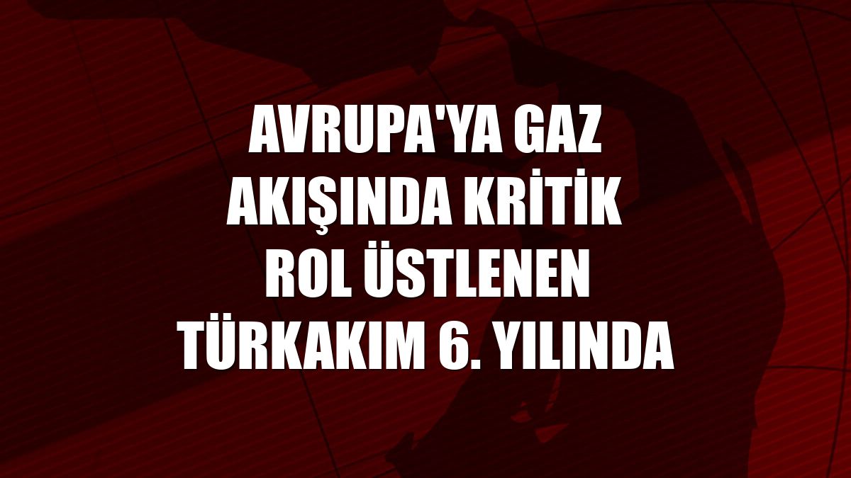 Avrupa'ya gaz akışında kritik rol üstlenen TürkAkım 6. yılında
