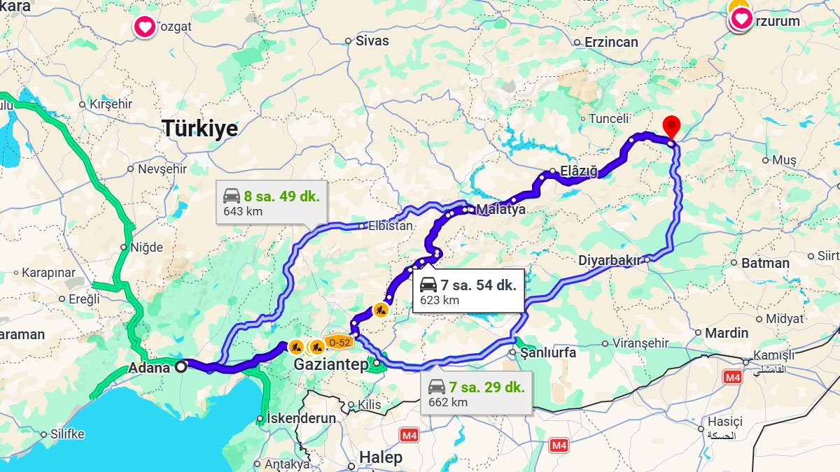 Adana ile Bingöl Arası Kaç KM? Kaç Saat? Adana/Bingöl Mesafe Bilgisi!
