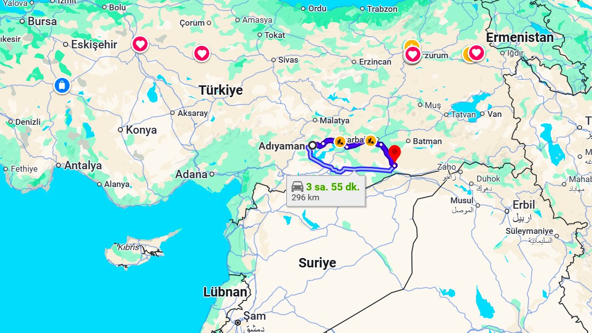Adıyaman ile Mardin Arası Kaç KM? Kaç Saat? Adıyaman/Mardin Mesafe Bilgisi!