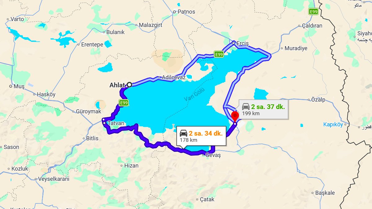 Ahlat ile Van Arası Kaç KM? Kaç Saat? Ahlat/Van Mesafe Bilgisi!