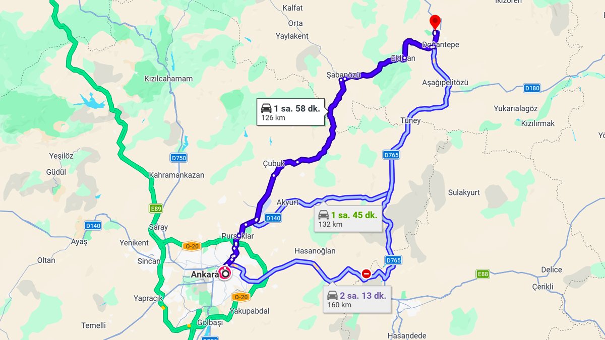 Ankara Çankırı Arası Kaç Km?