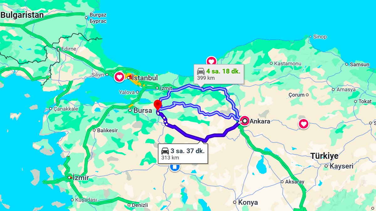 Ankara ile Bilecik Arası Kaç KM? Kaç Saat? Ankara/Bilecik Mesafe Bilgisi!