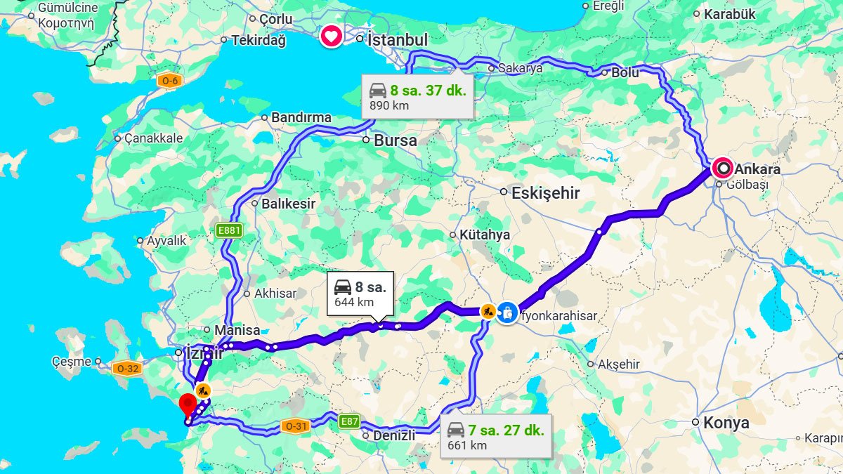 Ankara ile Kuşadası Arası Kaç KM? Kaç Saat? Ankara/Kuşadası Mesafe Bilgisi!
