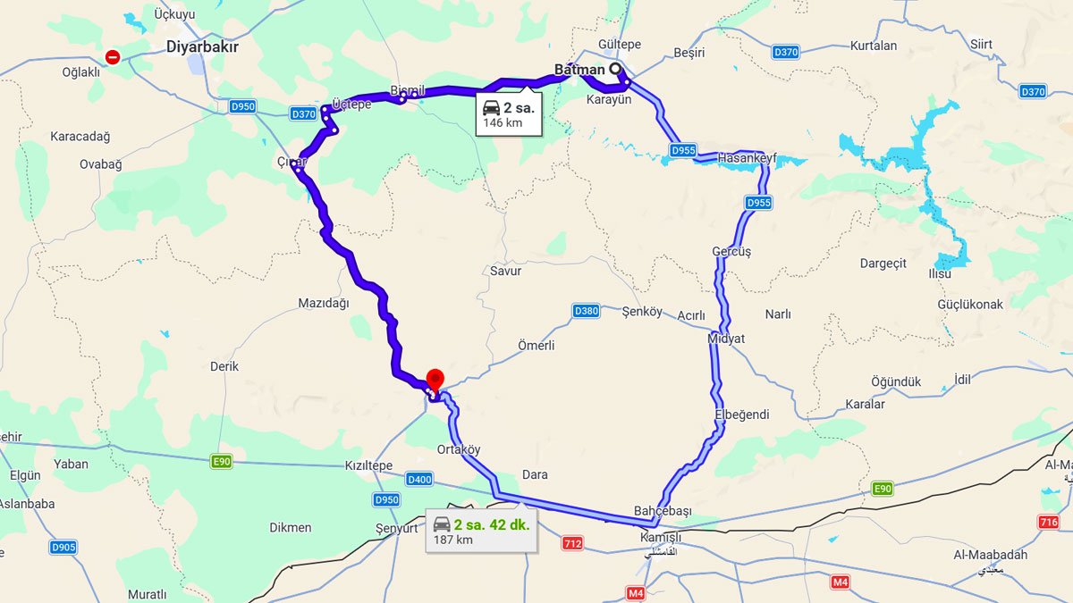 Batman ile Mardin Arası Kaç KM? Kaç Saat? Batman/Mardin Mesafe Bilgisi!