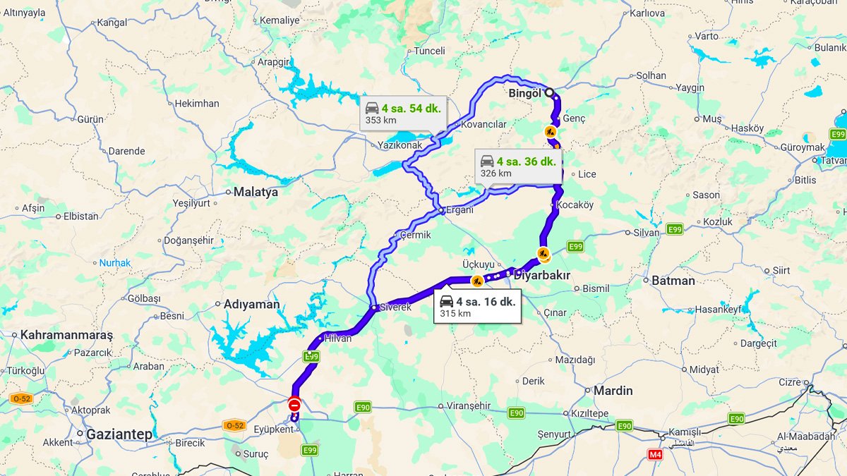 Bingöl ile Şanlıurfa Arası Kaç KM? Kaç Saat? Bingöl/Şanlıurfa Mesafe Bilgisi!