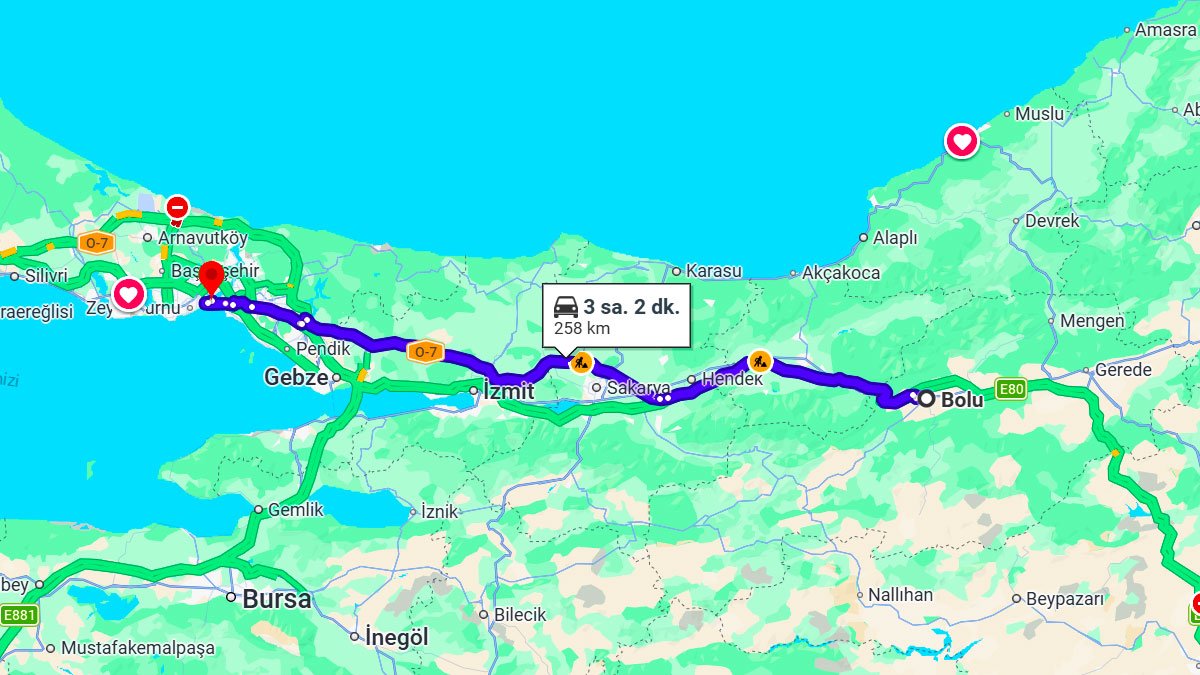 Bolu ile İstanbul Arası Kaç KM? Kaç Saat? Bolu/İstanbul Mesafe Bilgisi!