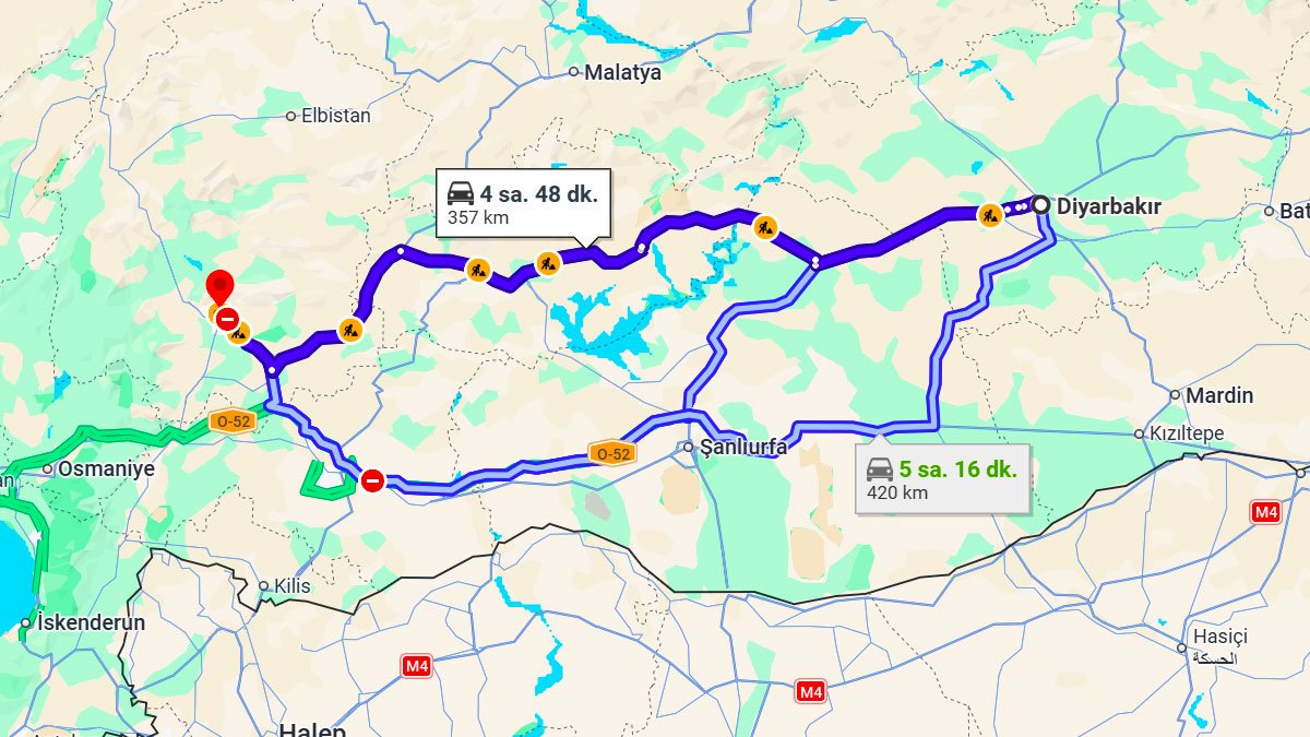 Diyarbakır ile Kahramanmaraş Arası Kaç KM? Kaç Saat? Diyarbakır/Kahramanmaraş Mesafe Bilgisi!