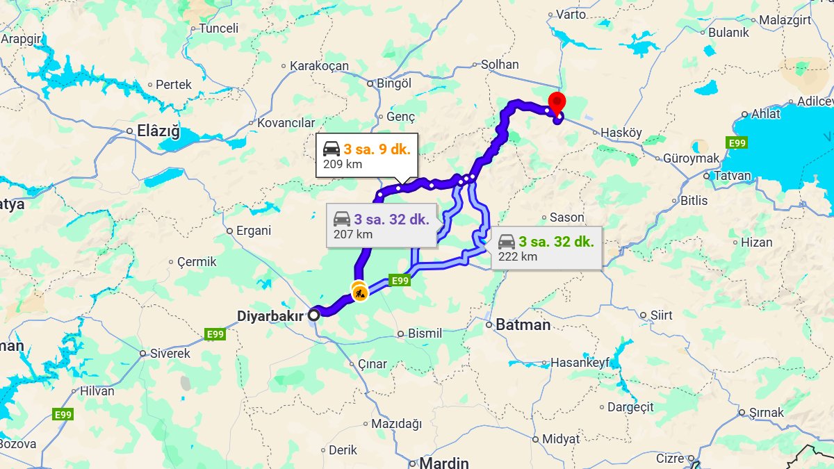 Diyarbakır ile Muş Arası Kaç Km? Kaç Saat? Diyarbakır/Muş Mesafe Bilgisi!