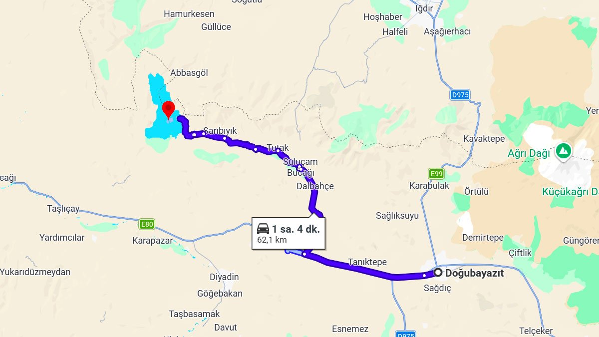 Doğubayazıt ile Balık Gölü Arası Kaç KM? Kaç Saat? Doğubayazıt/Balık Gölü Mesafe Bilgisi!