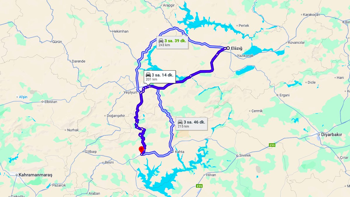 Elazığ ile Adıyaman Arası Kaç Km? Kaç Saat? Elazığ/Adıyaman Mesafe Bilgisi!
