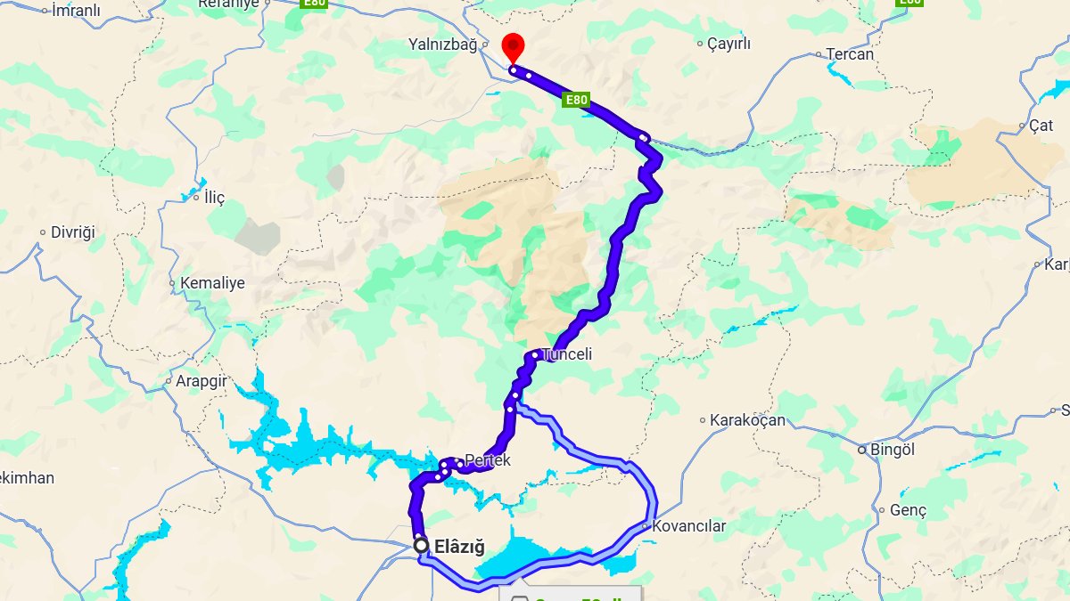 Elazığ ile Erzincan Arası Kaç Km? Kaç Saat? Elazığ/Erzincan Mesafe Bilgisi!