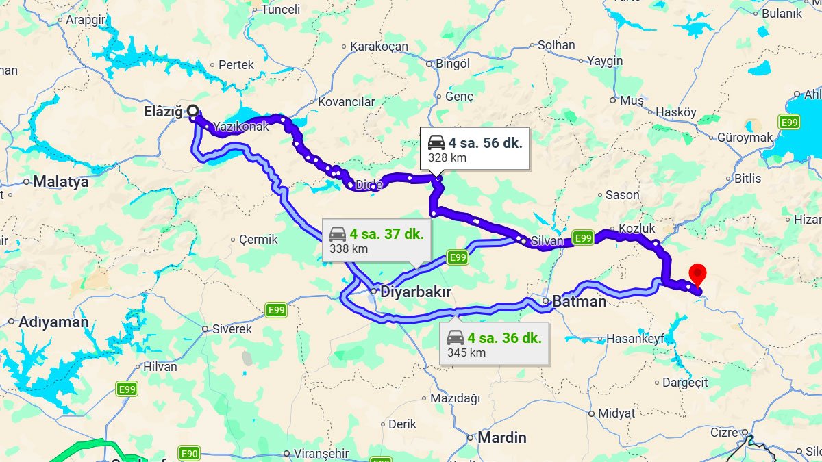 Elazığ ile Siirt Arası Kaç KM? Kaç Saat? Elazığ/Siirt Mesafe Bilgisi!