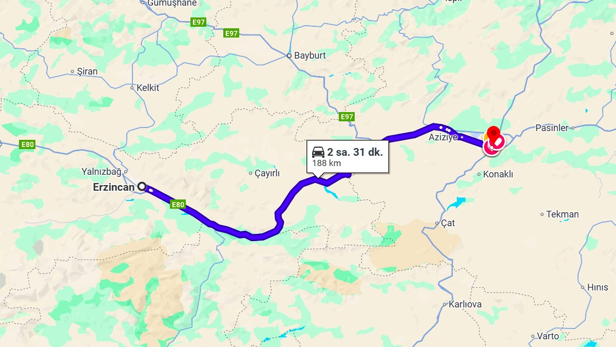 Erzincan ile Erzurum Arası Kaç Km? Kaç Saat? Erzincan/Erzurum Mesafe Bilgisi!