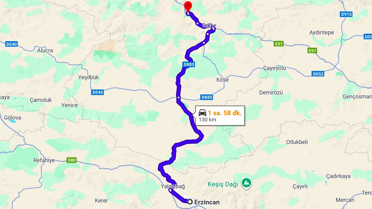Erzincan ile Gümüşhane Arası Kaç KM? Kaç Saat? Erzincan/Gümüşhane Mesafe Bilgisi!