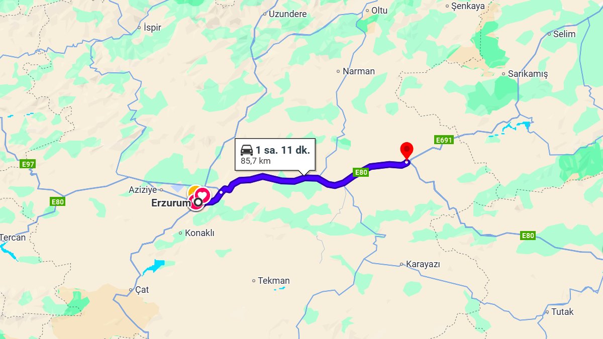 Erzurum ile Horasan Arası Kaç KM? Kaç Saat? Erzurum/Horasan Mesafe Bilgisi!