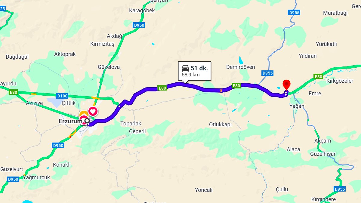 Erzurum ile Köprüköy Arası Kaç KM? Kaç Saat? Erzurum/Köprüköy Mesafe Bilgisi!