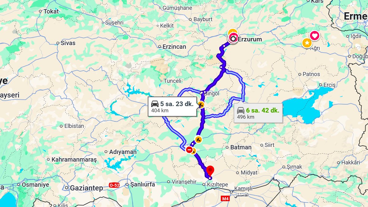 Erzurum ile Mardin Arası Kaç Km? Kaç Saat? Erzurum/Mardin Mesafe Bilgisi!