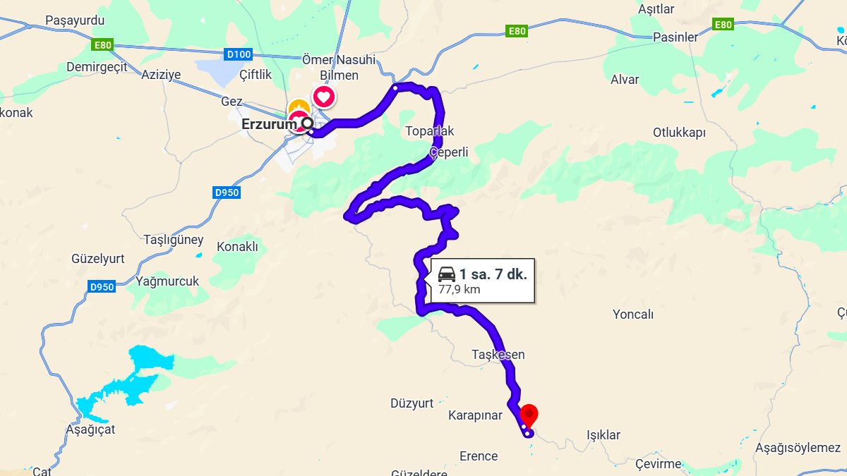 Erzurum ile Tekman Arası Kaç KM? Kaç Saat? Erzurum/Tekman Mesafe Bilgisi!
