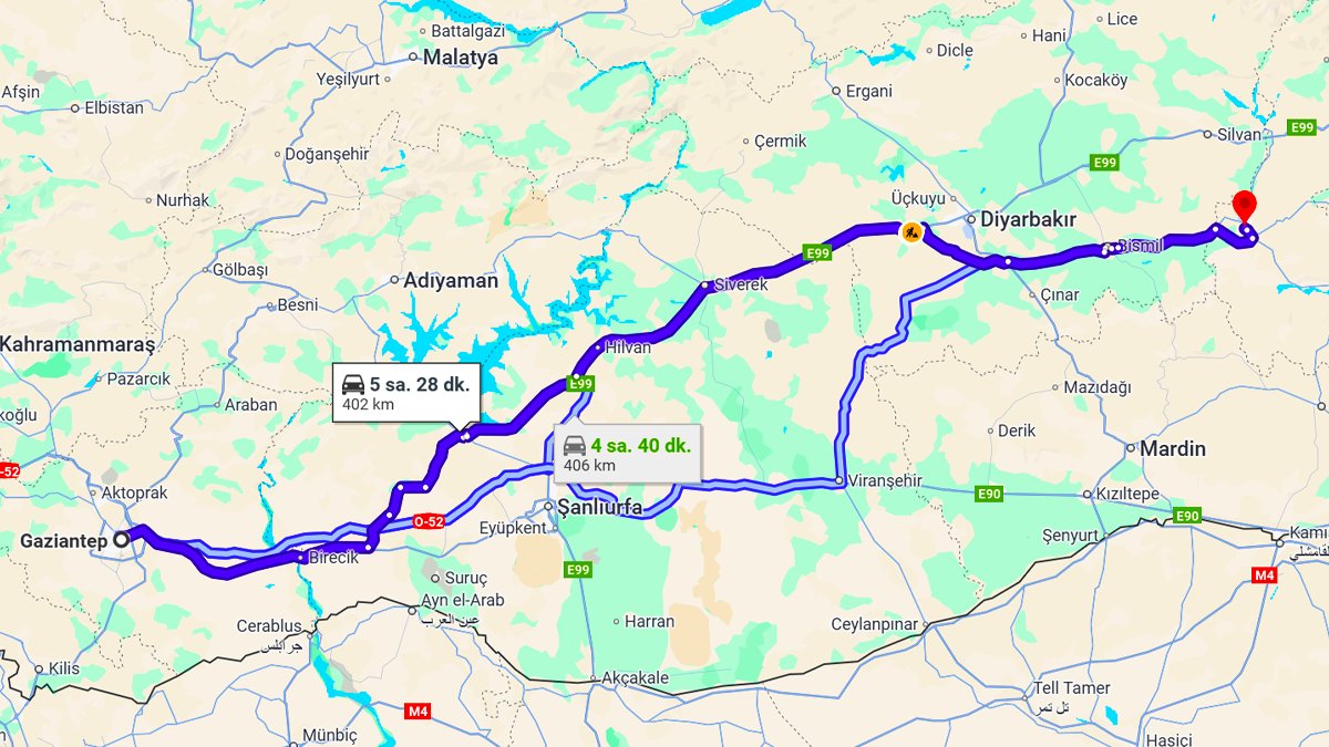 Gaziantep ile Batman Arası Kaç KM? Kaç Saat? Gaziantep/Batman Mesafe Bilgisi!