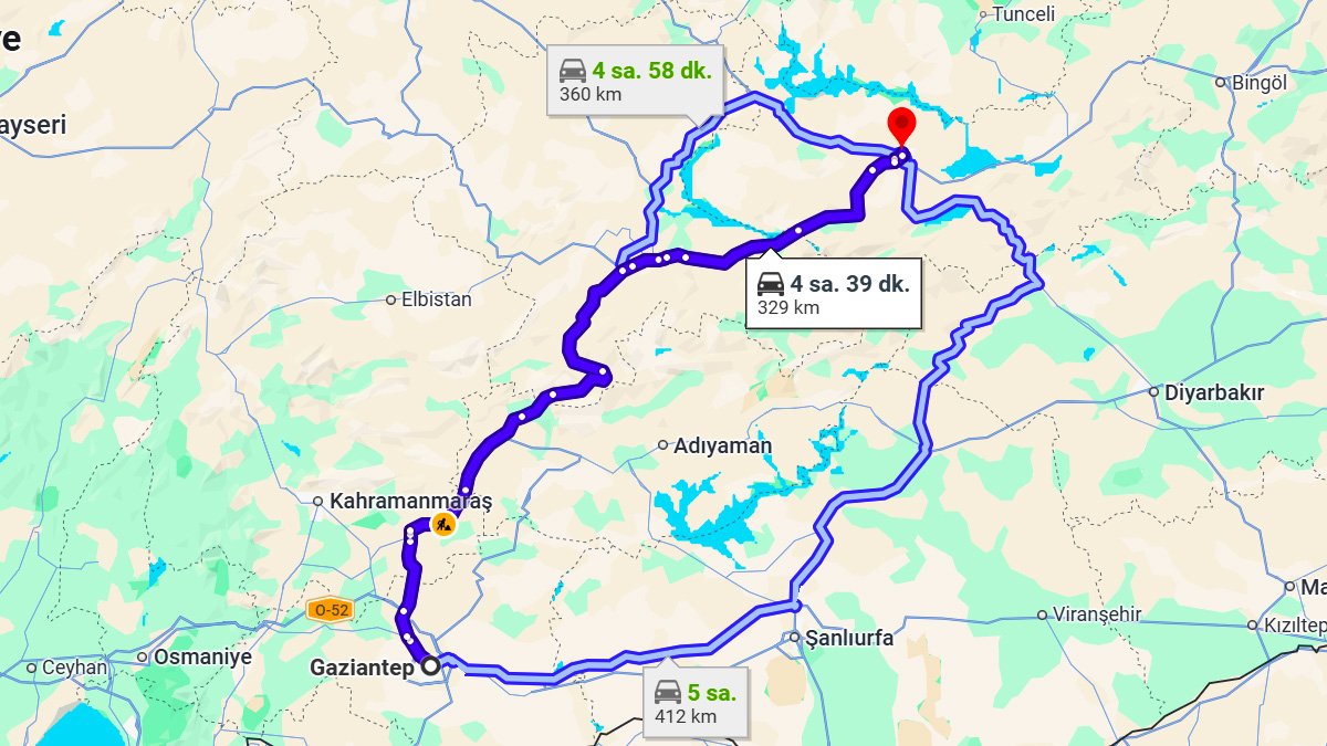 Gaziantep ile Elazığ Arası Kaç KM? Kaç Saat? Gaziantep/Elazığ Mesafe Bilgisi!