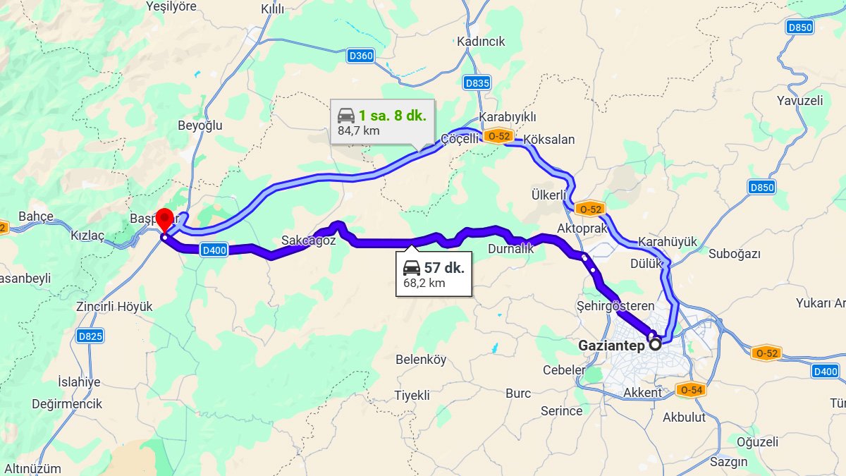 Gaziantep ile Nurdağı Arası Kaç KM? Kaç Saat? Gaziantep/Nurdağı Mesafe Bilgisi!