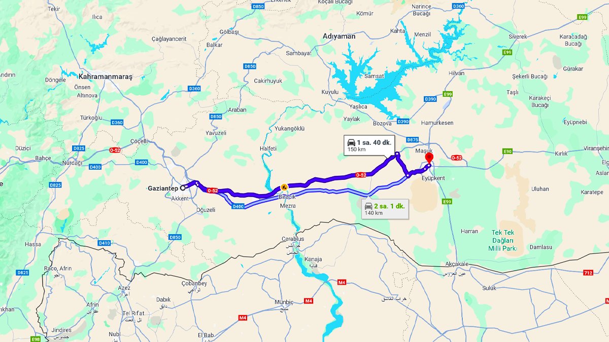 Gaziantep ile Şanlıurfa Arası Kaç Km? Kaç Saat? Gaziantep/Şanlıurfa Mesafe Bilgisi!