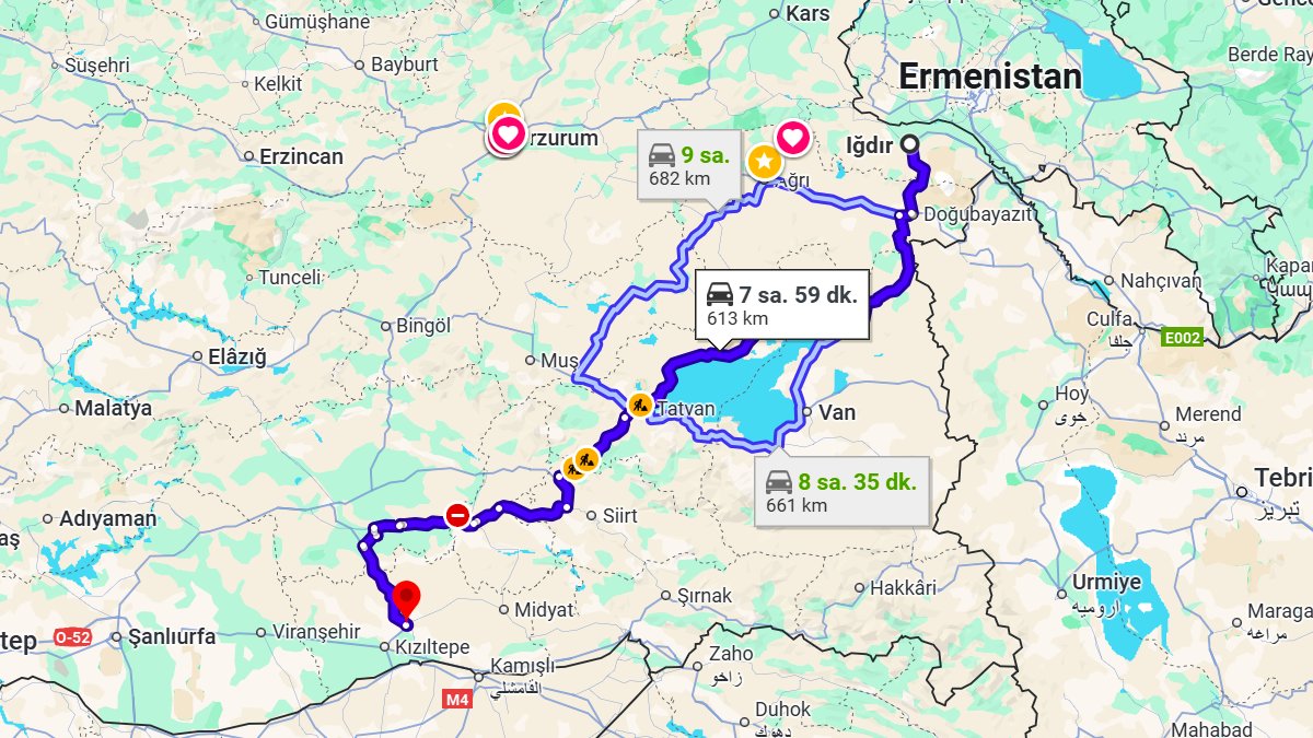 Iğdır ile Mardin Arası Kaç KM? Kaç Saat? Iğdır/Mardin Mesafe Bilgisi!