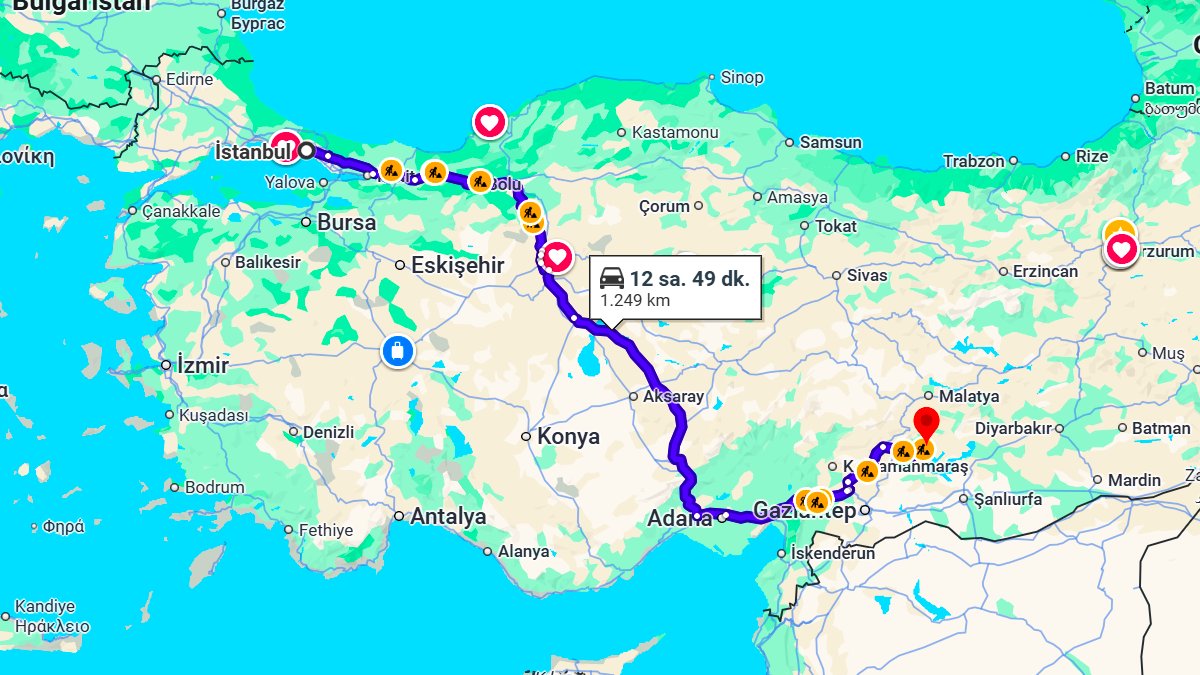 İstanbul ile Adıyaman Arası Kaç KM? Kaç Saat? İstanbul/Adıyaman Mesafe Bilgisi!