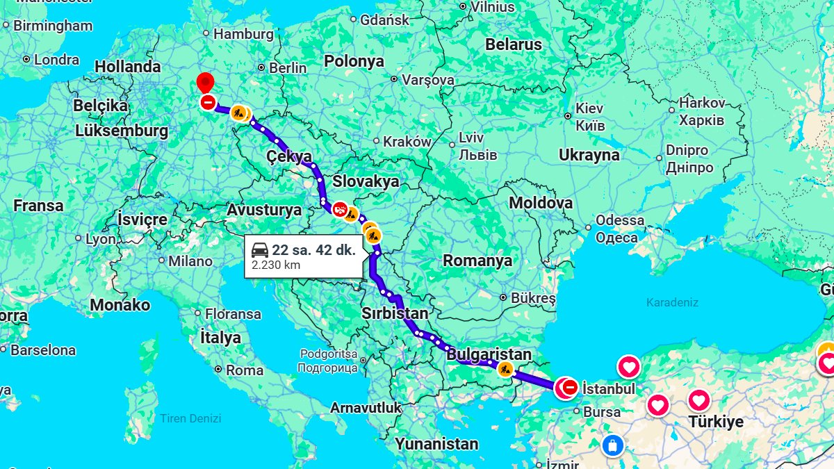 İstanbul ile Almanya Arası Kaç KM? Kaç Saat? İstanbul/Almanya Mesafe Bilgisi!