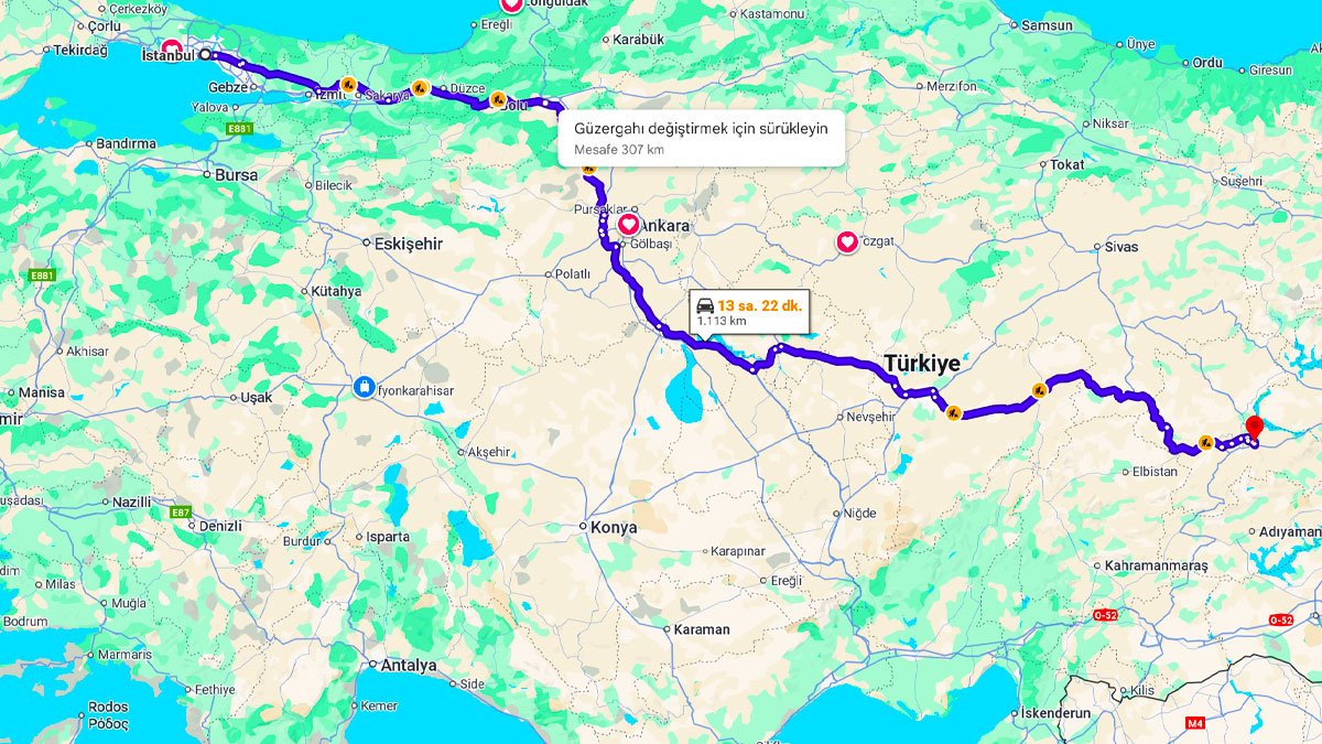 İstanbul ile Malatya Arası Kaç Km? Kaç Saat? İstanbul/Malatya Mesafe Bilgisi!