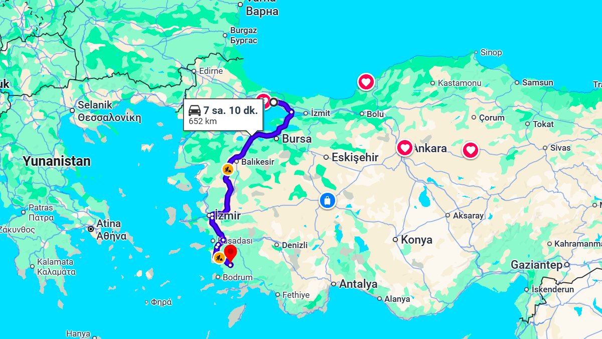 İstanbul ile Milas Arası Kaç KM? Kaç Saat? İstanbul/Milas Mesafe Bilgisi!