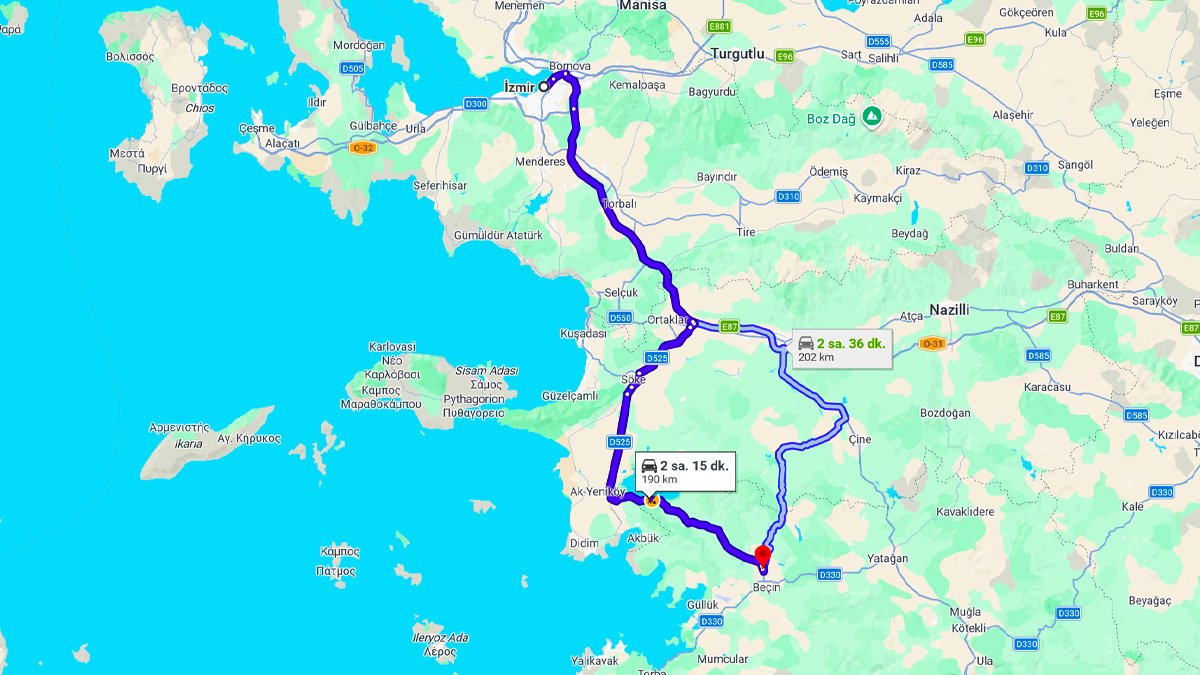 İzmir ile Milas Arası Kaç KM? Kaç Saat? İzmir/Milas Mesafe Bilgisi!