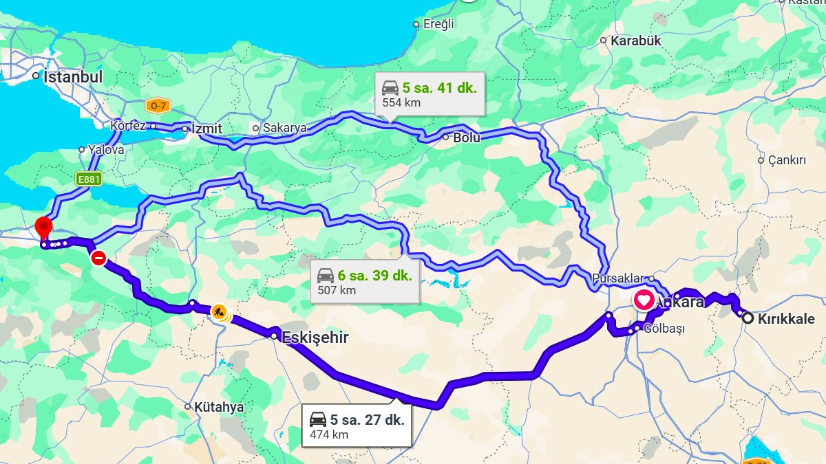 Kırıkkale ile Bursa Arası Kaç KM? Kaç Saat? Kırıkkale/Bursa Mesafe Bilgisi!