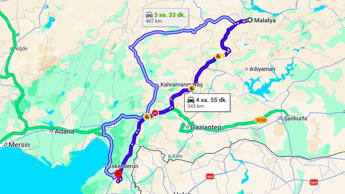 Malatya ile Hatay Arası Kaç KM? Kaç Saat? Malatya/Hatay Mesafe Bilgisi!