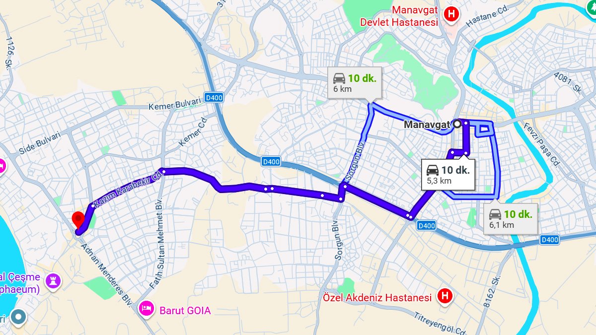 Manavgat ile Side Arası Kaç KM? Kaç Saat? Manavgat/Side Mesafe Bilgisi!