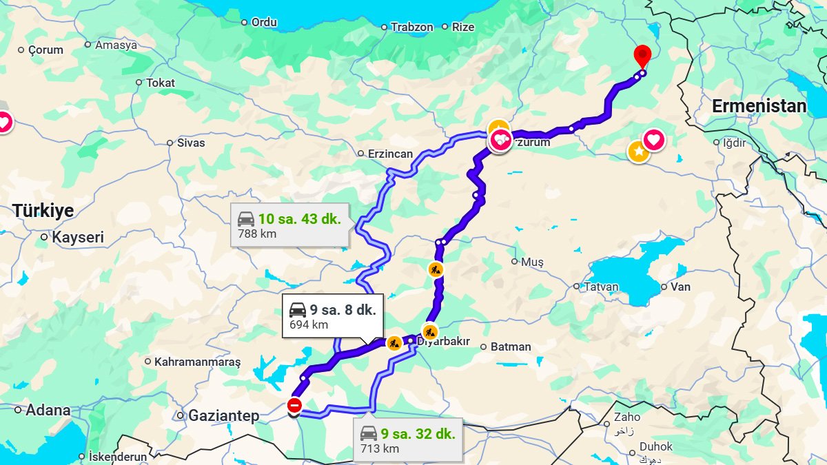 Şanlıurfa ile Kars Arası Kaç KM? Kaç Saat? Şanlıurfa/Kars Mesafe Bilgisi!