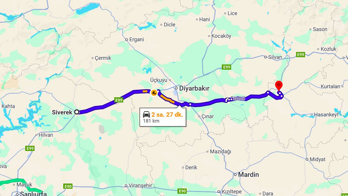Siverek ile Batman Arası Kaç KM? Kaç Saat? Siverek/Batman Mesafe Bilgisi!