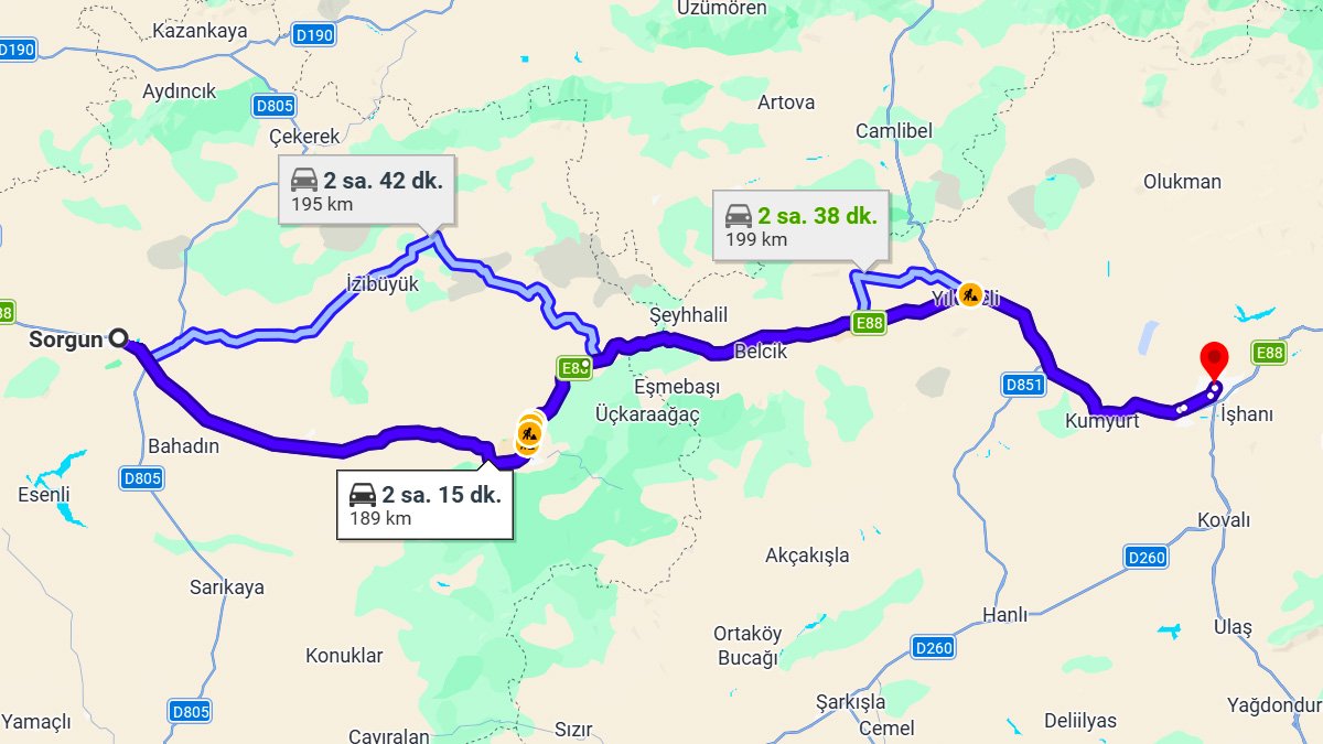 Sorgun ile Sivas Arası Kaç KM? Kaç Saat? Sorgun/Sivas Mesafe Bilgisi!