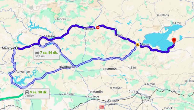 Malatya Van Arası Kaç Km?