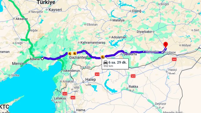 Adana Mardin Arası Kaç Km?