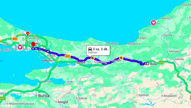 Bolu İstanbul Arası Kaç Km?