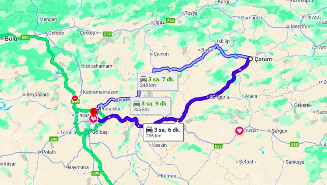 Çorum Ankara Arası Kaç Km?