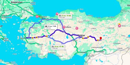 İzmir Malatya Arası Kaç Km?