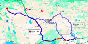 Şanlıurfa Eskişehir Arası Kaç Km?